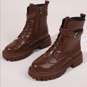 Brown Combat Boots
